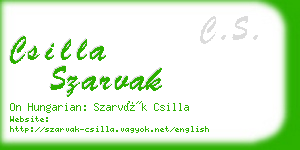 csilla szarvak business card